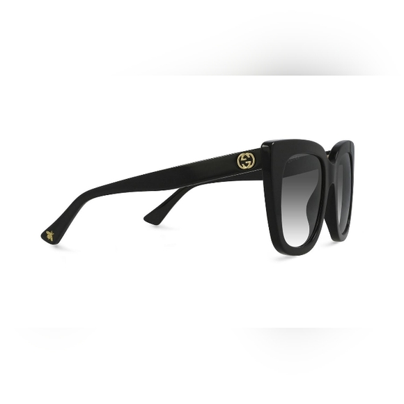 NEW GUCCI CAT-EYE WOMEN'S SUNGLASSES GG0163SN 001 BLACK GUCCI EYEWEAR GG0163SN - Picture 5 of 9